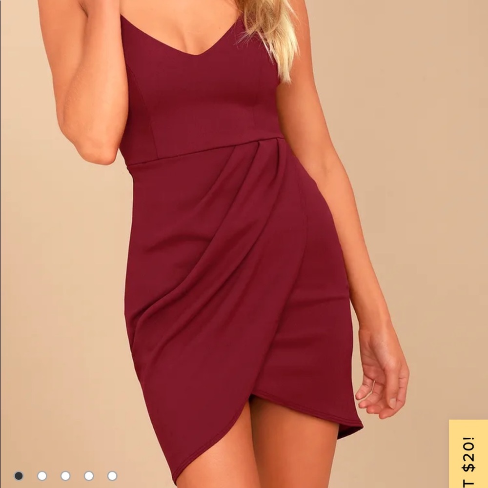 Lulus Forever Your Girl Wine Red Bodycon Dress